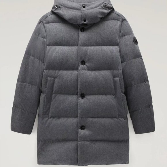 $1,540! RARE NEW Men's Woolrich Luxe Long Parka in Vitale Barberis Canonico Wool - Picture 1 of 4